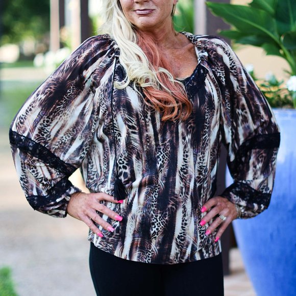 NWT Save The Faith Fiery Feline Boho Top - Picture 7 of 9